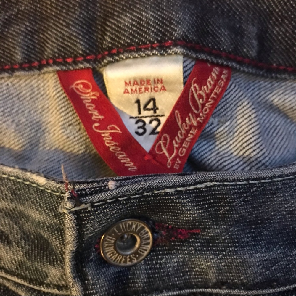Lucky Brand Dark Denim Flare Leg Jeans, EUC, 14/32 - Picture 2 of 13